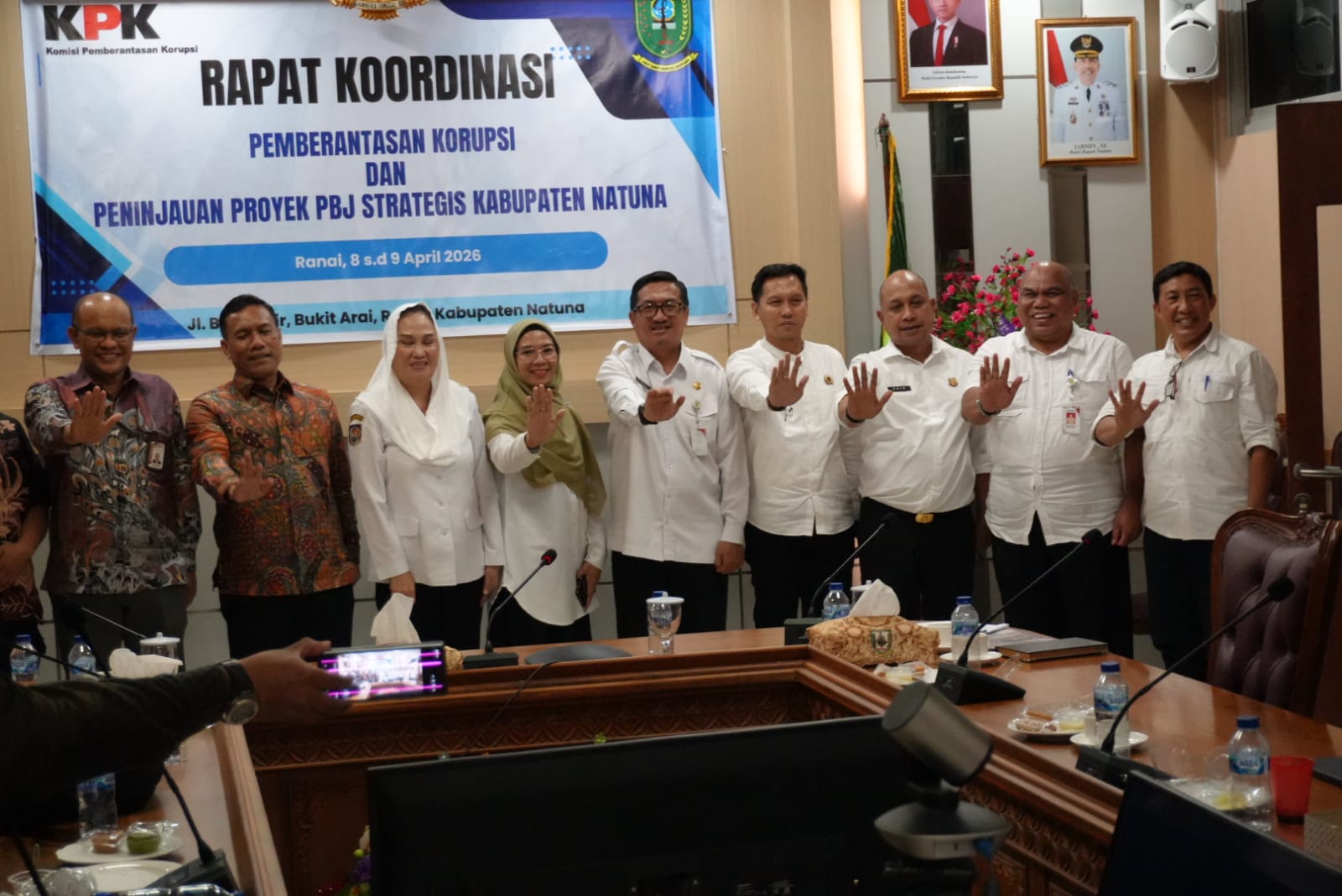 Rapat koordinasi pemberantasan korupsi Pemerintah Kabupaten Natuna bersama KPK