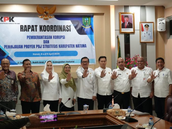 Peserta rapat koordinasi pencegahan korupsi Kabupaten Natuna bersama KPK
