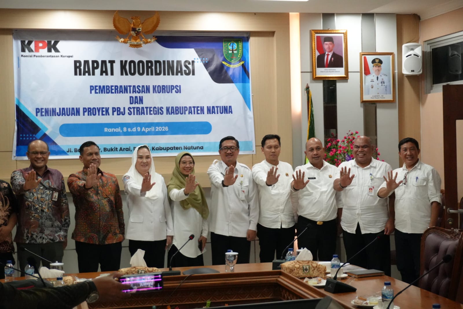 Peserta rapat koordinasi pencegahan korupsi Kabupaten Natuna bersama KPK