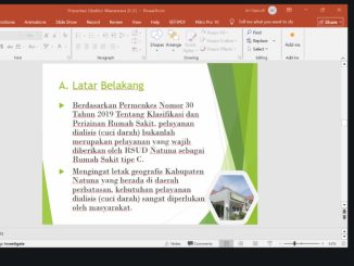 Direktur RSUD Natuna memaparkan materi dalam pendampingan Zona Integritas daring pada 19 Juni 2026.