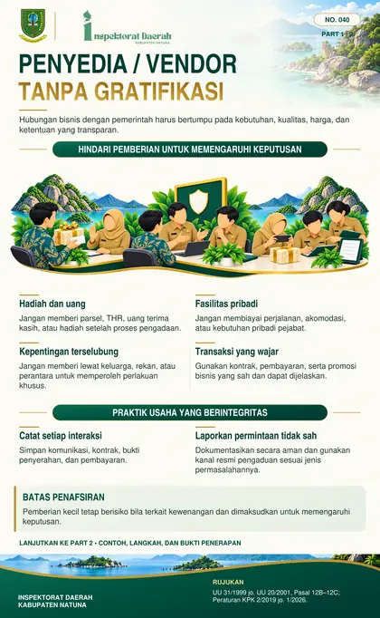 Anti-Gratifikasi bagi Penyedia/Vendor